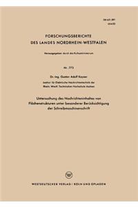 Untersuchung Des Nachrichteninhaltes Von Flächenstrukturen Unter Besonderer Berücksichtigung Der Schreibmaschinenschrift