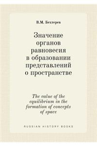 The Value of the Equilibrium in the Formation of Concepts of Space