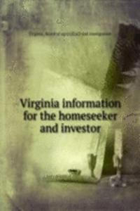 Virginia information for the homeseeker and investor