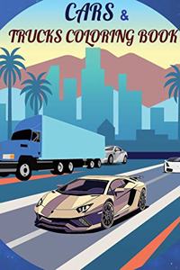 Cars & Trucks Coloring Book