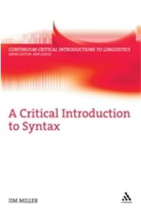 A Critical Introduction to Syntax