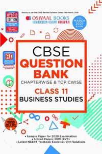 Oswaal CBSE Question Bank Class 11 Business Studies Book Chapterwise & Topicwise Includes Objective Types & MCQ's (For March 2020 Exam)