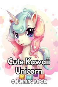 Cute Kawaii Unicorn Coloring Book