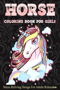 Horse coloring book for Girls