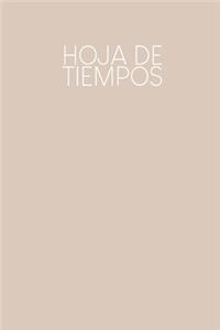 Hoja de tiempos