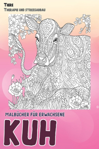 Malbücher für Erwachsene - Therapie und Stressabbau - Tiere - Kuh