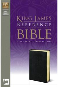 KJV, Reference Bible, Giant Print, Personal Size, Imitation Leather, Black, Red Letter Edition
