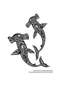 Hawaiian Art Hammerhead Shark Polynesian Maori Art Pattern Notebook