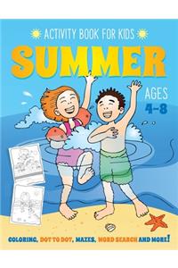 Summer Activity Book for Kids Ages 4-8