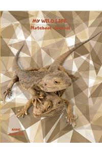 My Wild Life Notebook Journal: A Blank Lined Bearded Dragon Theme Composition Notepad for Animal Lovers