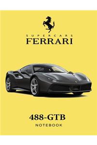 Supercars Ferrari 488-Gtb Notebook