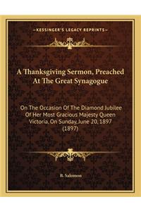 A Thanksgiving Sermon, Preached at the Great Synagogue