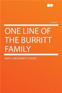One Line of the Burritt Family