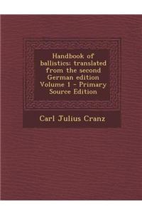 Handbook of Ballistics; Translated from the Second German Edition Volume 1 - Primary Source Edition