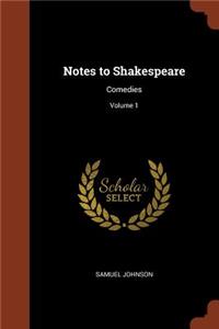 Notes to Shakespeare