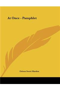 At Once - Pamphlet