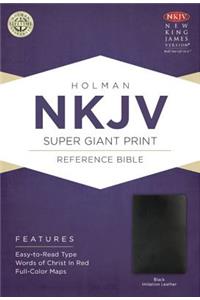 Super Giant Print Reference Bible-NKJV: New King James Version, Super Giant Print Reference, Black Imitation Leather