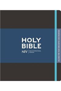 NIV Black Journalling Bible with Unlined Margins