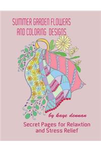 Summer Garden Flowers and Coloring Designs