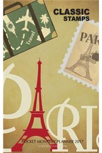 Classic Stamps Pocket Monthly Planner 2017