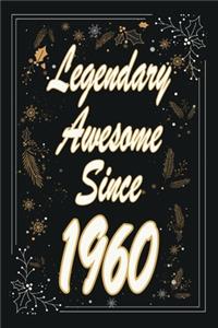 Legendary Awesome Since 1968 Notebook Birthday Gift