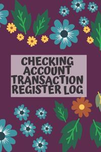 Checking Account Transaction Register Log