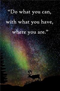 Do what you can, with what you have, where you are