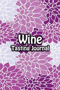 Wine Tasting Journal: Taste Log Review Notebook for Wine Lovers Diary with Tracker and Story Page - Purple Floral Cover