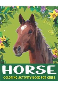 Horse Coloring Activity Book for Girls