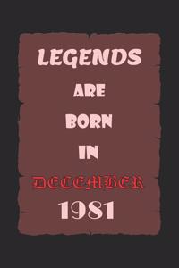 Legends Are Born in December 1981