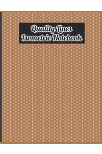 Mechanical Design Quality Lines Isometric Grid Graph Paper Notebook Journal