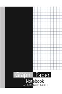 Graph Paper Notebook 1/2 inch Square