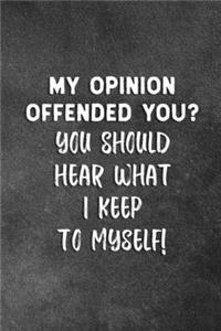 My Opinion Offended You? You Should Hear What I Keep To Myself!