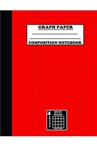 Graph Paper Composition Notebook. Quad Ruled-4 Squares Per Inch