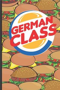 German Class: School Subject Notebook, 6x9 120 page lined paperback notebook.