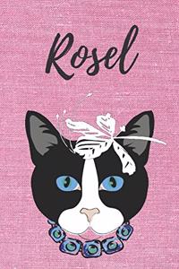 personalisiertes Notizbuch Katze / Journal / Malbuch / Tagebuch / Kritzelbuch / DIN A5 / Geschenk Rosel