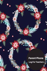 Parent Phone Log For Teachers