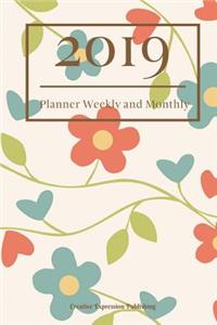 2019 Planner Weekly and Monthly: Weekly Calendar and Notes 2019 Professional Planner 6x9 Task Planner and Organizer