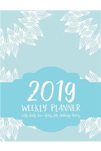 2019 Weekly Planner: With Daily Face Charts for Makeup Lovers