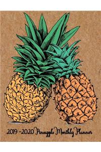 2019-2020 Pineapple Monthly Planner
