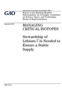 Managing critical isotopes