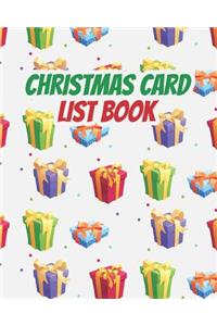 Christmas Card List Book