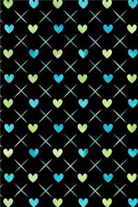 Bullet Journal Notebook Quilted Watercolor Hearts Pattern 6