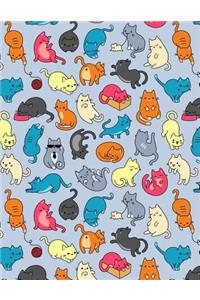 My Big Fat Journal Notebook For Cat Lovers Fun Cat Pattern 2