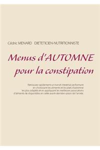 Menus d'automne pour la constipation