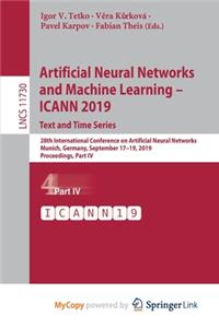 Artificial Neural Networks and Machine Learning - ICANN 2019