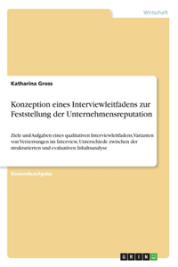 Konzeption eines Interviewleitfadens zur Feststellung der Unternehmensreputation