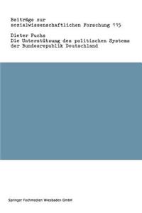 Die Unterstützung Des Politischen Systems Der Bundesrepublik Deutschland