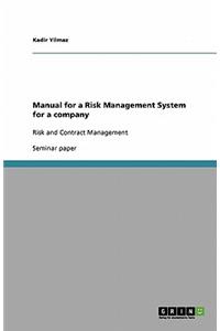 Manual for a Risk Management System for a company