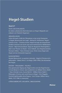 Hegel-Studien / Hegel-Studien Band 27 (1992)